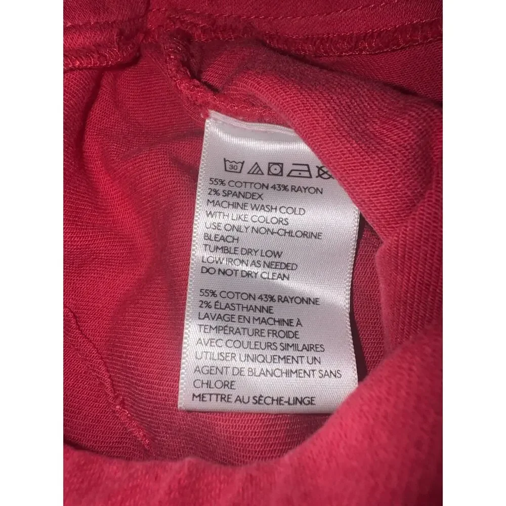 Cooperative Red High Rise Shorts Womens Size 6 Zip Back Stretch - Picture 3 of 6